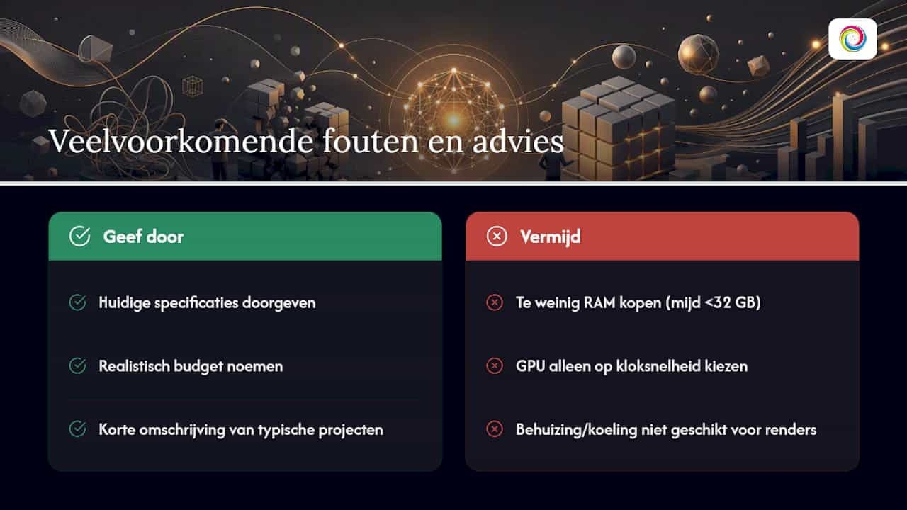 Welke problemen vaak voorkomen bij Blender-pc's? — overview diagram