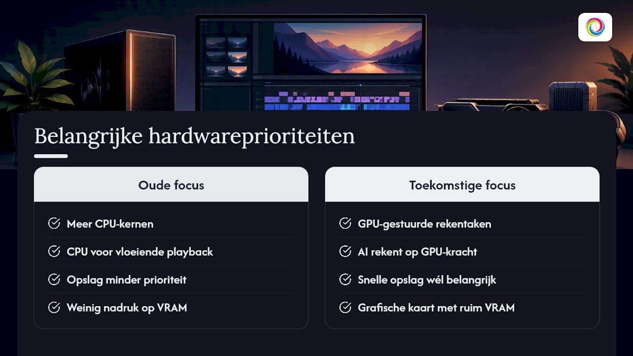 Wat betekent AI voor de pc van de toekomstige editor? — overview diagram