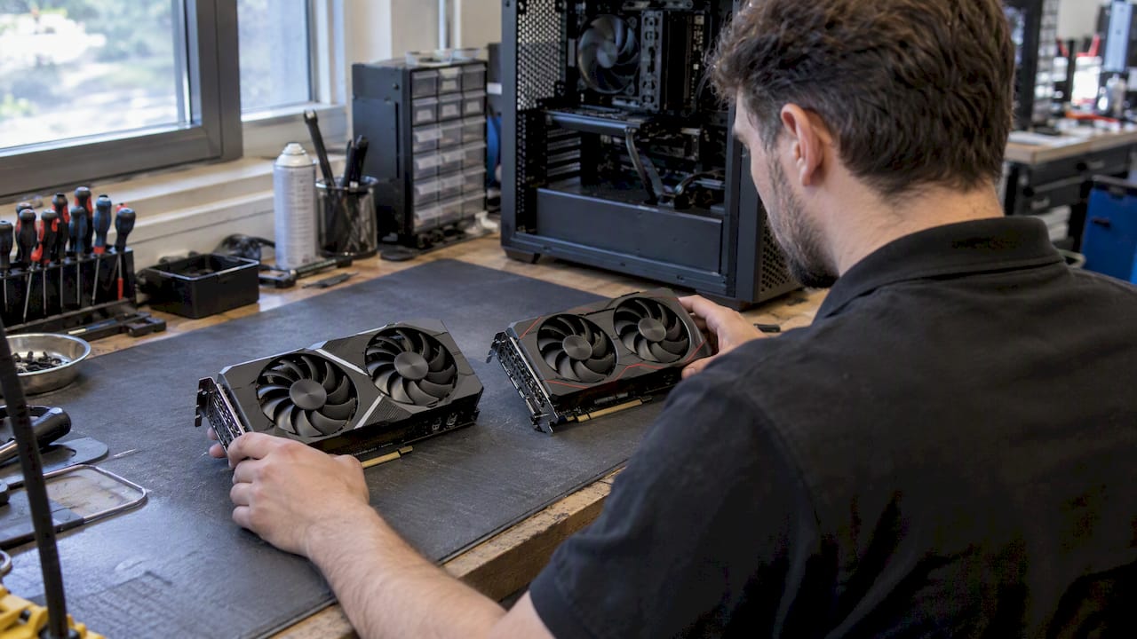 Technicus vergelijkt de RTX 4060 en RX 7600