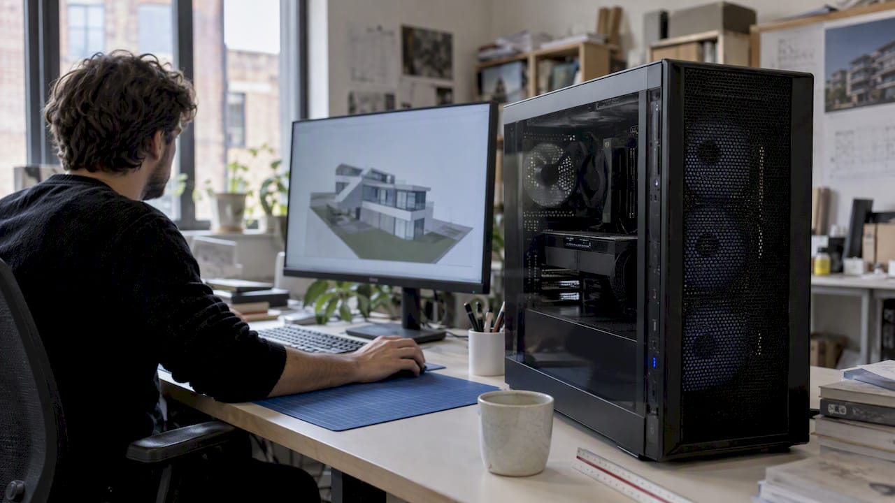 Maatwerk-pc voor SketchUp binnen een ontwerpstudio